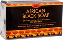 Afrikansk Black Soap 7oz for Acne, Eczema, Tørr hud, Psoriasis, Scar Removal, Ansikts- og Kroppsvask - Shea Butter, Charcoal, Bamboo pulver