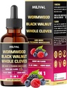 11in1 svart Walnut Wormwood Tinktur Ekstrakt med hele klover, Berberine og 8 mer - 2 måneders forsyning - 1 fl Oz - Berry Mix Flavor