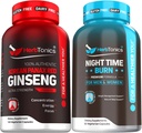 koreansk rød Panax Ginseng 1500mg - høy potens Ginseng for energi, ytelse og immun støtte for menn og kvinner - natt tid vektsupplement med melatonin for å støtte søvn og metabolisme