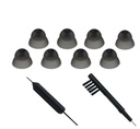 Høreapparat Øre Domes Rengjøringsverktøy Høreapparat Lukk Domes for Resound Sure Fit Style RIC RITE og åpen Fit BTE Høreforsterker med penselrenser(S Størrelse 8PCS)