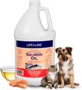 Life Line Wild Alaskan Salmon Oil for hunder og katter omega-3 Fish Oil Supplement for hud helse, skinnende Coat og felles støtte – 128 oz