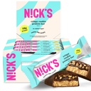 Nick's Protein Bars Crispy Cookie sjokolade, høyt protein, lav kalorier, lav karbohydrater, ketovennlig snacks Ingen tilsatt sukker (Multipack 12 barer x 50g), Crispy Cookie smak