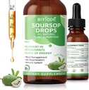 Soursop Graviola flytende dråper: 1800mg Premium Antioksidant Støtte for immun helse Digestion Avslapning Søvn Vegansk Glutenfri Sukker Gratis 1 Fl Oz 30 dagers forsyning