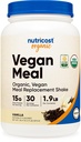 Nutricost Organic Vegansk Måltid Erstatning Shake Powder (Vanilla) - Certified USDA Organic, Vegan og Glutenfri