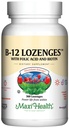 Maxi Helse Vitamin B12 Lozenger med folsyre og biotin - Sublingual B12 Vitaminer Strawberry Flavor - Vegetarisk Kosher B 12 Vitamin for rød blodcelleproduksjon og energi (360 tall)
