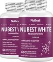 NuBest White - Hudblekning Supplement, Supplement for anti-aldring med glutathione, vitamin C, E, B2, Melk Thistle Extract, Grønn Te Ekstrakt for Lightening og Brightening ® Pack 2