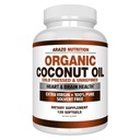 Arazo Nutrition Organic Coconut Oil 2000 MG - 100% ekstra Virgin Unrefined Cold Pressed for vekt støtte, hud, hår, negler - 120 Softgel kapsler