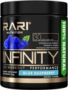 Infinity Pre Workout ytelse - Pre Workout for kvinner og menn, høy ytelse energi pulver - 30 serveringer - Blå bringebær