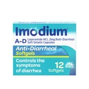 Imodium A-D diarrea Relief Softgels med Loperamid HCl, Anti-Diarreal medisin for å hjelpe kontroll symptomer på diarre på grunn av akutt, reisendes diarre, HSA/FSA kvalifisert, 12 ct