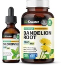 BIO KRAUTER Klorofyll Tinktur 2 fl. Oz. & Dandelion 100 kapsler