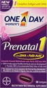 En dag kvinners prenatal 1 multivitamin, Supplement for før, under og post graviditet, inkludert vitaminer A, C, D, E, B6, B12 og Omega-3 DHA, 30 greve