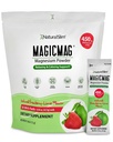 NaturalSlim MagicMag Magnesium Packets 30 Stick Pack Magnesium Citrat pulver - Stress, dyspepsi, muskel, hjertehelse og søvn støtte 中 Naturlig Jordbær & Lime Flavored Magnesium Supplement