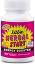 Ultra Herbal Start Energy Booster - med B-12, Panax Ginseng, Yerba Mate, Kola Nut, Spirulina & Echinacea | fremmer naturlig økning i energi, Stamina & Endurance | Supplement - 90 Kapsler