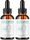 (2 Pakke) Zencortex For Tinnitus Relief - Offisiell formel - Zencortex Drops for øredobber, Zen Cortex 24 Tinnitus Drops Flytende Supplement Anmeldelser, Zen Cortex Hearing Support Formula, Zencortex Oral (4oz)