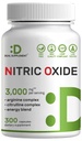 Nitric Oxid Booster 3000mg Per Serving, 300 kapsler – 12 i 1 Nitric Oxid Supplement – Arginin & Citrulline Kompleks med energi blanding – Marshmallow Root – fremmer næringsrik flyt til muskler & Heart