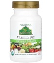 Natures Plus Kilde til Livshage Certified Organic Vitamin B12-1000 mikrog metylkobalamin, 60 Vegan Kapsler - Hele mat vitamin B12 Supplement - Energiforsterkning - Vegetarisk, Glutenfri - 30 Services