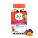 Justere dualbiotika, prebiotika og probiotika for kvinner og menn, probiotika for digestiv helse, prebiotika hjelpe nouriske gode bakterier, naturlige fruktflavorer, 60 probiotiske gummier