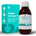 Vegan Omega 3 væske, fra Microalgae, 800 mg EPA DHA, med vitamin D3, støtter hjerte, hjerne og øye helse, naturlig fiskeolje alternativ, UK laget, uflauvert