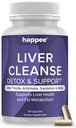 Happee Liver Cleanse Detox & Repair Supplement med Melk Thistle Extract - Flush Taxins & Renovering Helse - Vegan, laget i USA, 60 Kapsler