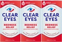 Klare øyne rødhet øye lindring øye dråper, 0,5 fl Oz, pakke med 3