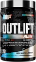 Nutrex Outlift Burn Pre-Workout Supplement for energi, fokus & utholdenhet ® Metabolyte, L-Citrulline, Beta-Alanin & Koffein ® Thermogenic Formula for ytelse(22 serveringer, rød hvit merica)