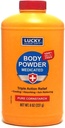Lucky Super Mykt Medisinert Body Powder, 8-oz., Sootes Itch, Kjøl hud, Absorbs Moisture, Tørrer Oozing av Poison Ivy, Oak, Sumac