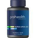 ProHealth Alpha Lipoic Acid høy potens 1000mg fremmer metabolisme, yngre utseende hud, og cellulær energi. Bekjemper tretthet og hjerne tåke. Beskytter hjerte, hjerne og lever helse. 30 serveringer.