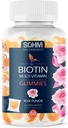 SOHM Biotin Gummies, Biotin Gummies for sunnt hår, Skin og negler -Multivitamin Gummies for voksne,Suppliments for menn,Kvinner