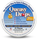 Tre Lollies Queasy Drops Plus - Lozenges med Pectin & Honning til Soothe en tørr munn - Allevidere tretthet og bevegelse sykhet - naturlig - 21 ct