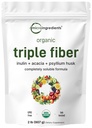 Mikroingredienser Organic Triple Fiber Powder, 2lb | Naturlig Prebiotic å støtte Digestive & Gut Helse | Oppløselig, lett sammenleggbar | Unflavored, Vegan