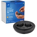 Medline Bluetooth Rechargeable OTC høreapparater, in-The-Ear, 4 miljøinnstillinger, vannmotstandsdyktig, justerbar volum, mild til moderat hørselstap, støyreduksjon, ørepropper