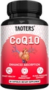 CoQ10 400MG Supplement Per Serving© Coenzym Q10 Kapsler med organiske Dandelion Root 840MG, Kalsium 64MG, Black Pepper Extract 40MG© Støtte for hjerte helse og energi produksjon | 60 Kapsler