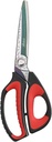 LIVINGO 10" Multipurpose Heavy Duty Scissors, Premium Titanium Coating Smedet rustfritt stål verktøyet Industriell Shop Shears for husholdning, Prunning, Hagearbeid, Stoff, Rød/svart