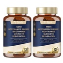 Totaria NMNH (Dihydronotinamid Mononucleotid), NMNH Supplement v/Niacinamid (Vitamin B3), Quercetin, Trans-Resveratrol, Støtte NAD+, Anti-Aging, Hudcellehelse og energi, 240 Antall