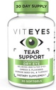 Viteyes Tear støtte Øye Soothing Blend, Noen ganger tørr øye Supplement, Ingen Øyefall, Rødhet Relief, Øyevitamin, Allergi støtte for kløende øyne, Omega-3 Fiskeolje, 30 Softgels