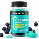 Kreatin Monohydrat Gummies for menn og kvinner - 120 sukkerfrie gummier med magnesiumglycinat, L-treonat, L-Taurin + vitamin B12 for muskel støtte, energiforsterkning, 1 pakke