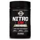 PMD Sports Nitro cm - Nitric Oxid med Agmatine Pre Workout Supplement - Muskelvekst før trening med L Arginine - Endurance Boost for Hardcore Trening, Trening og Bodybuilding - 90 Kapsler