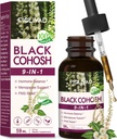 Svart Cohosh Drops, Herbal ekstrakt blanding for hormonbalanse, Menopause støtte & PMS Relief. 2oz-(Apple Flavor)