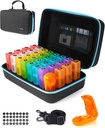 Månedlig Piller Organizer 3 ganger om dagen med Pill Cutter, 30 dager Piller Organizer Månedlig, Månedlig Medisin Box Holder Organizer med 31 daglige sammenligninger, Hard Shell reise tilfelle og fjernet skulderstropper