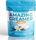 Superfoods Company Amazing Cremer with Collage - Keto Creamer-Hyaluronic Acid & MCT Oil - Brain Boost & Curbs Cravings - Støtter sunn hud & hår - Diett-vennlig [30 Serveringer] [Vanilla]