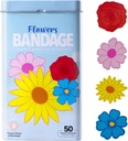 BioSwiss Kids Bandages, Blomster Formet Selvklebende Bandage Set, Latex Gratis, Sterile sår omsorg, 50 greve