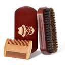 Skjortebørste, 100% Boar Bristle Naturlig Svart Walnut Tre Skjorte Comb Hår Mustache Skering børste Ansikts Hårbørste