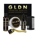 GLDN Beard Kit Inkluderer Skjegg Olje, Skjegg Serum, Skjegg Comb & Skjegg Derma Roller