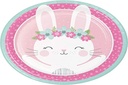 Creative Converting Party forsyninger, Bunny Fest Papirplater, Plate Middag, Multicolor, 8.75", 8ct