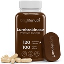 LongLifeNutri Lumbrokinase 100mg - Maksimal aktivitet 2.000.000 enheter per servering, 120 vegetariske kapsler, 2-måneders forsyning, naturlig enzym Supplement for sirkulerende helse, Lab testet, laget i USA