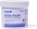 MAJOR Medi-Pads - Hemorroideal hygienisk rense heks Hazel Pads - kjølehjelp med Aloe - 100 greve Jar (1 pakke)