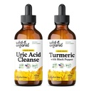 Wild & Organic Uric Acid Cleanse Tinktur 4 fl oz & gurkemeie tinktur 4 fl oz