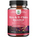 Myo-Inositol & D-Chiro Inositol Supplement for kvinner - Choline Supplement for å regulere menstruasjonssyklus, fruktbarhet og hormonbalanse - Womens Hormone Balance Kapsler med Myo & D-Chiro - 60 Caps