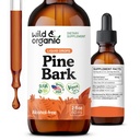 Wild & Organic Pine Bark Extract Tinktur - Antioksidant Support - Pinus Pinaster kosttilskudd - Fransk Maritime Bark flytende dråper - 2-måneders forsyning - Vegan, alkohol og sukker-fri - 2 fl oz