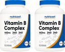 Nutricost høy styrke vitamin B-kompleks 462mg, 240 kapsler (2 flasker) - med vitamin C